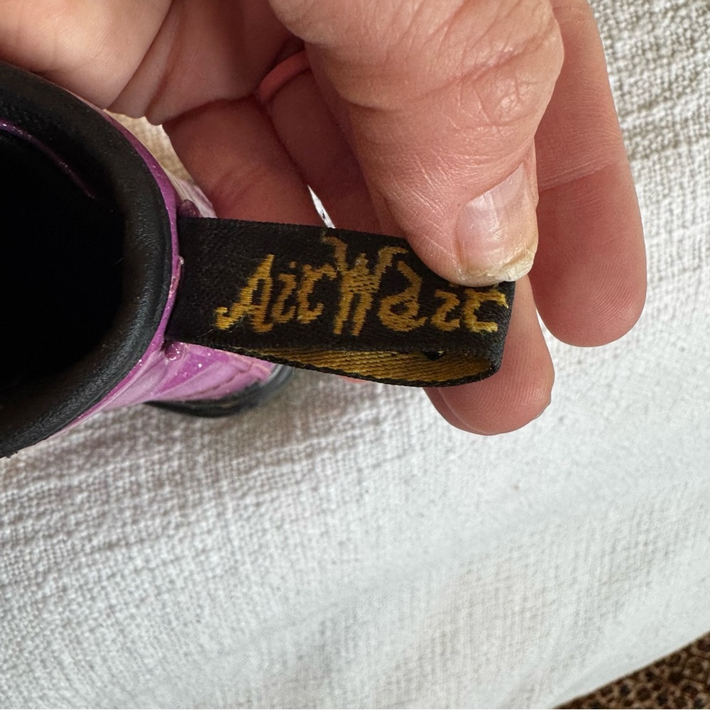 Dr. Martens Toddler 1460 Glitter Lace Up Boots Purple Pink Sz 8 Combat Boots 90s - Picture 10 of 10